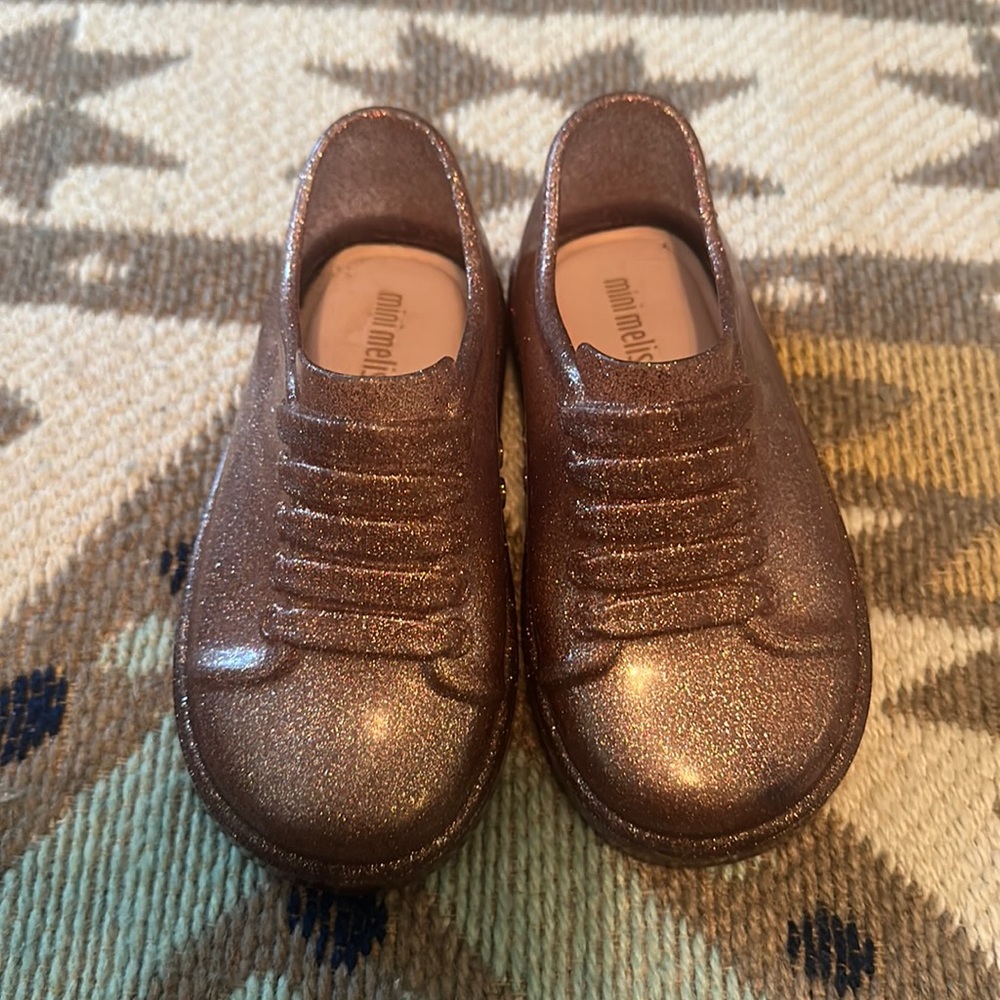 Mini Melissa Glittery Brown Kids Shoes
